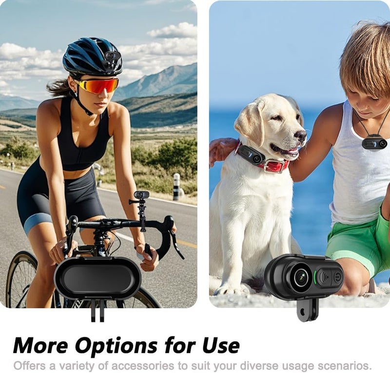 DayDateUp 4K Mini Body Camera 128GB, Thumb Size Action Body Cam, Wearable Sports Cameras,Hands-Free POV Recording, Helmet Mount, Magnetic Sport DV for Bike Cycling,for Vlogging Pet Walk Swim - Image 4